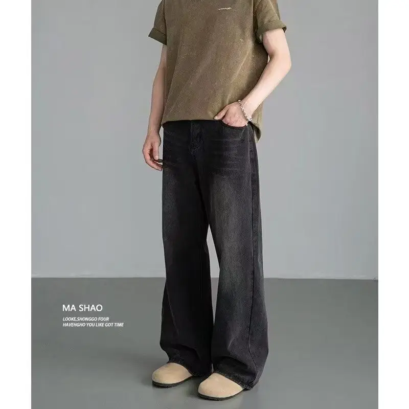 جينز رجالي واسع الساق على المو - مراجعة Streetwear Brand Denim وسعره